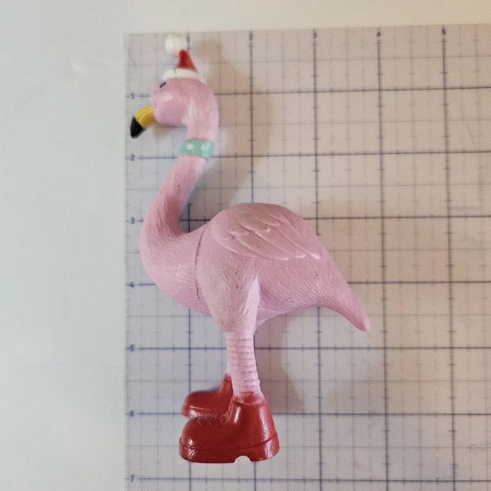 Ankyo Lot of 3 Party Animals Christmas Pink Flamingo Elephant Pig Figures